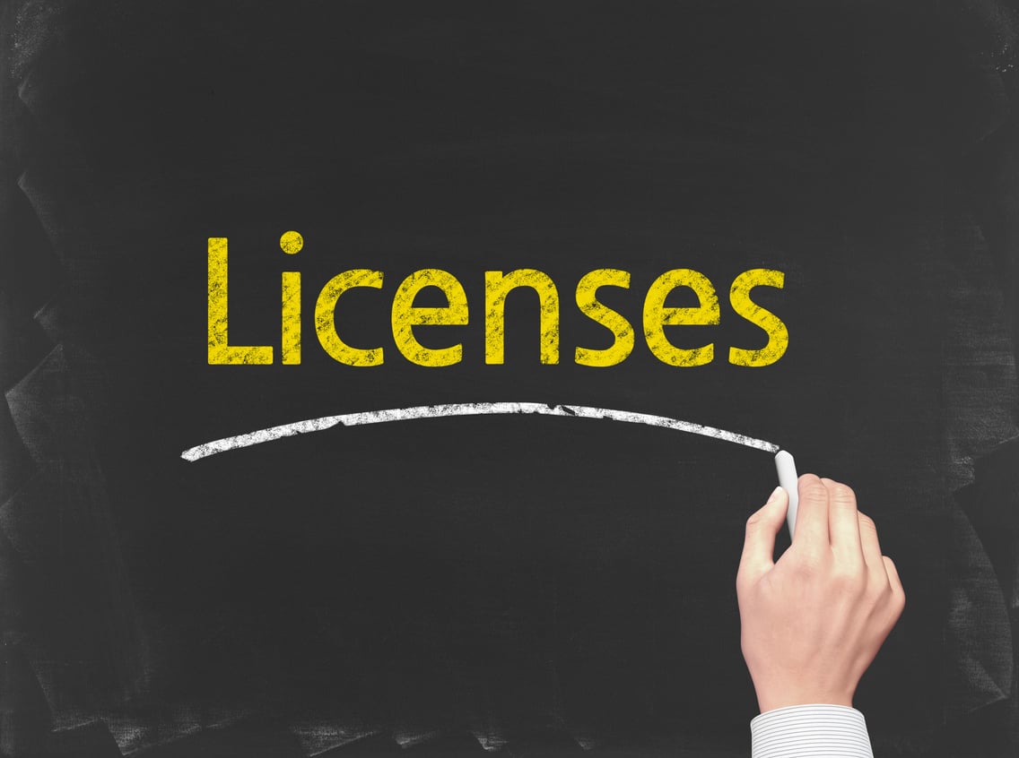 Licenses - Business Chalkboard Background